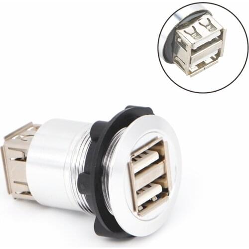 22mm USB2.0 PANEL MOUNT/socket/connector ADAPTER (2x USB2.0 FEMALE A - FEMALE A)