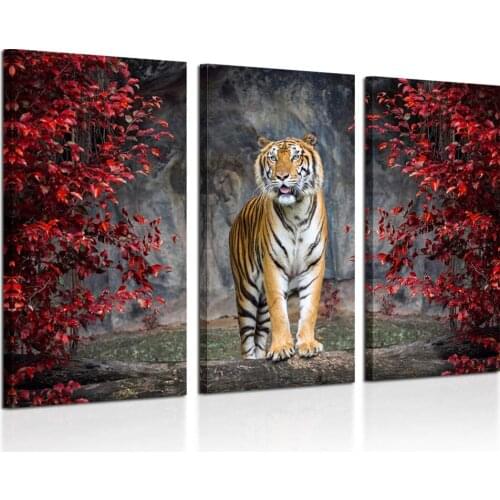 Large Size 3 Piece Canvas Wall Art Painting Tiger Pictures Prints On Canvas Animal The Picture Artwork Home Decor Drop shipping