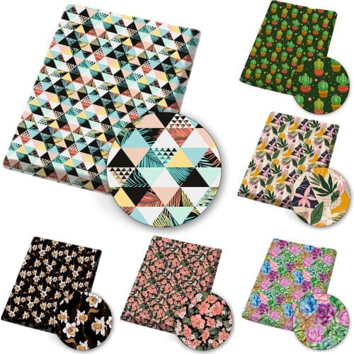 Polyester Cotton Fabric Sheet Flowers Cartoon Printed Cloth Fabrics By The Yard For DIY Bag Needlework Sewing Supplies 45*145cm