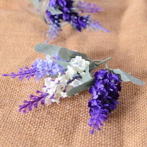 50pcs 10.5cm Silk Purple/Deep Purple/White Lavender Flower For Wedding Party Candy boxes Decoration DIY Craft
