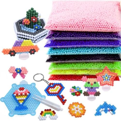 6000pcs 36 colors beads puzzle Crystal color DIY beads water spray set ball games 3D handmade magic toys for children