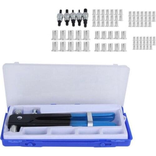 86pcs Blind Rivet Gun Heavy Duty Nut Threaded Insert Hand Riveting Kit M3-M8 Rivet Nuts Nail Gun Household Repair Tools
