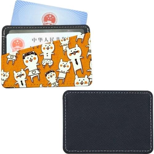 FREE SHIPPING 50pcs/lot Blank Sublimation Leather Bus Card Bag Holder for Club Card Hot transfer Printing Blank consumables