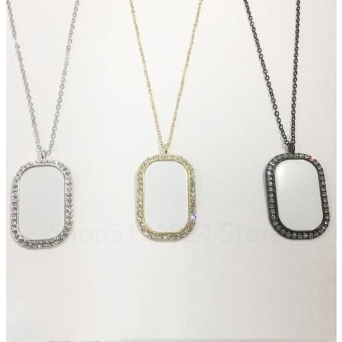 Free shipping new product Blank sublimationThe rounded necklace jewelry heat transfer blank material DIY new gift 10psc