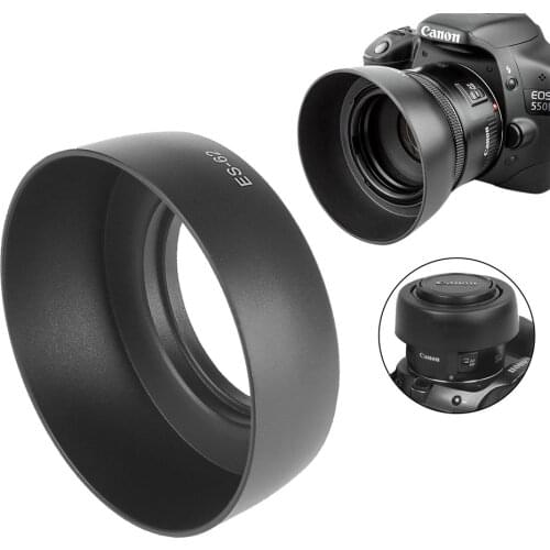 ES-62 Lens Hood for Canon EOS EF 50mm F/1.8 II ES62 Lens Twist Lock Camera Lens Hood Camera Accessories