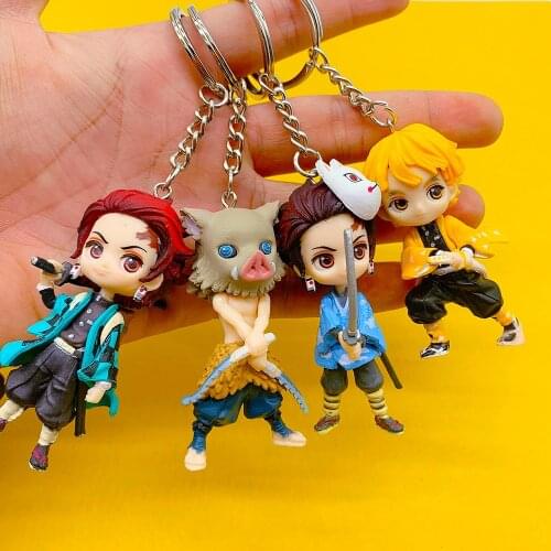 Demon Slayers Blade Keychain Figure Pendant Demon Slayers Blade Keychain Ring Chain Anime Figure Stove Door Tanjiro