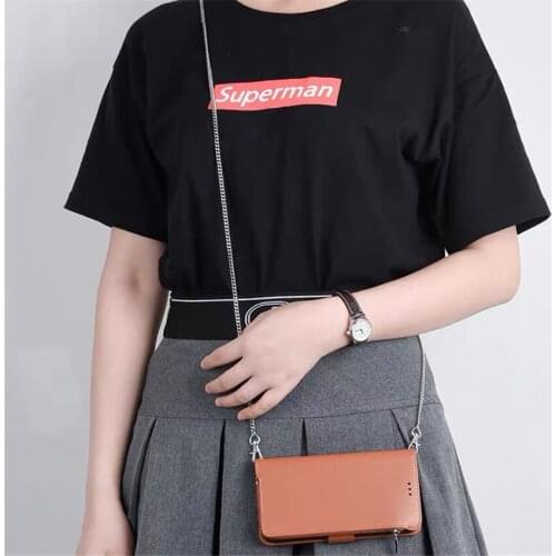 Zipper Wallet Crossbody Phone Bag For Samsung Galaxy A72/52/32/90/71/51 5G A21S/12/81/91/70S/40/20 Microfiber leather phone case