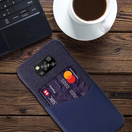 Business Card Slot Cover For Xiaomi Mi Poco X3 Pro F3 M3 11 i Lite Ultra 10T 11X Case Xiomi Redmi Note 9 10 9S 10S K40 Pro Funda