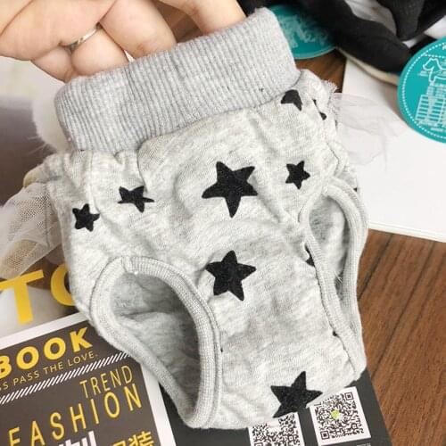 Pet Puppy Dog Physiology Pants Star Lace Cotton Shorts Underwear Cute Sanitary Nappy Diaper Briefs Pantie