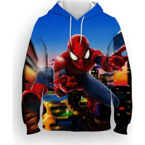 Movie Superhero Spider-Man 3D Print Oversized Men Hoodies Streetwear Spring Autumn Women Swearshirts Fashion Children Pullover
