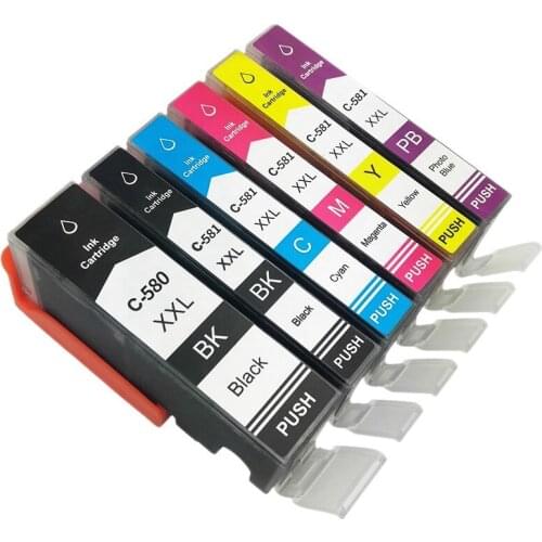 Printer Cartridges Chip Cartridge for CANON IXMATS705/TR7550/TR8550/TS6150/TS6151/TS6250/TS6251/TS8150/TS8151,6 Pcs