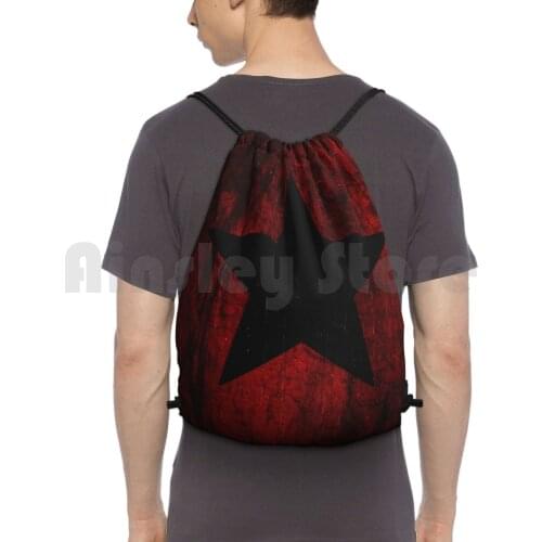 Red Winter Backpack Drawstring Bags Gym Bag Waterproof Civil War Comics Geek Movies Prop