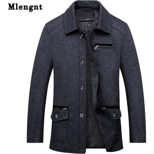 Male Classic Long Trench Coat Spring Autumn Men Casual Thin Windbreaker Solid Button Long Sleeve Streetwear Baggy Jacket 2019