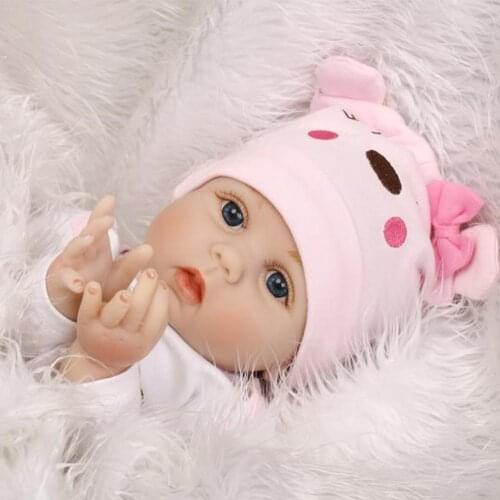 55CM Soft Body Silicone Baby Doll Toy For Girls NewBorn Gift Baby Birthday Bedtime Christmas Early Gift Educati M9P8