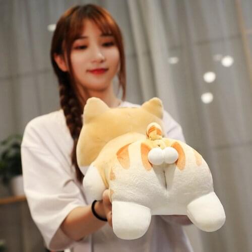New Egg sexy butt cat pillow creative animal Plush toy soft stuffed cushion kawaii hairy doll child girl lovely Birthday gift