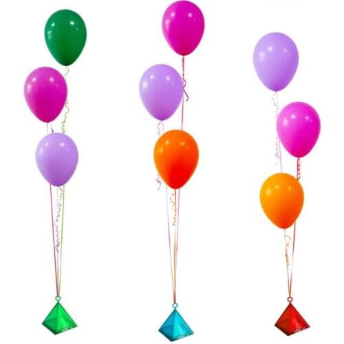 Wholesale 100pcs 35g Pyramid Pendant Gravity Block Helium Balloon Weights Balloon Accessories Wedding Party Decorations SL4646