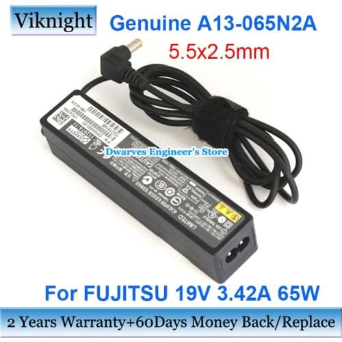 Genuine 19V 3.42A AC Adapter Charger For Fujitsu LIFEBOOK E733 E753 E743 U772 UH572 P702 P70 ADP-65MD B ADP-65YH A ADP-65YH B