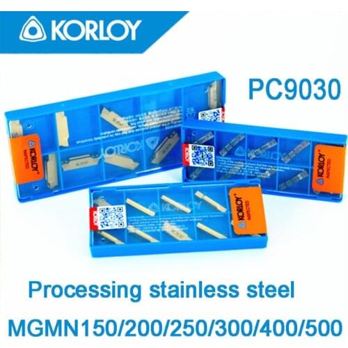 PC9030-MGMN150-MGMN200-MGMN250-MGMN300-MGMN400-MGMN500 10pcs/set KORLOY CNC carbide insert Processing stainless steel