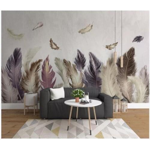 Custom photo wallpaper 3d murals wallpaper for walls 3 d Modern golden feather background wall decorative painting wall papers