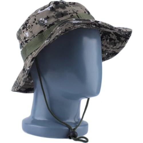 Unisex Bucket Hat Women Men Gorra Boonie Hat Fishing Wide Military Cap Sun Casual Military Hat