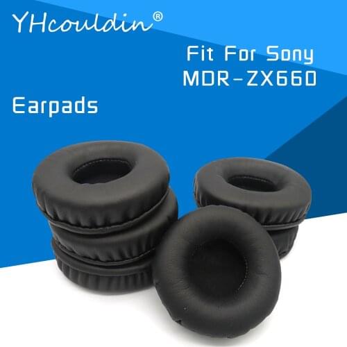 YHcouldin Earpads For Sony MDR ZX660 MDR-ZX660 Headphone Accessaries Replacement Wrinkled Leather Soft Material