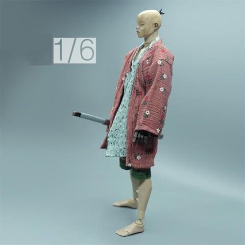 In Stock For Sale 1/6th 3Atoys Japanese Warrior Coat Samurai Gown For Usual 12inch Doll Figures Collection
