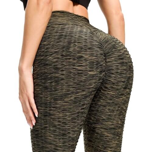 Women Scrunch Yoga Pants Textured Leggings Fitness Gym Clothing Push Up Tights Workout Anti Cellulite High Waist Active Wear