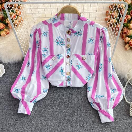 Женские рубашки в полоску ZVAQS China At AliExpress