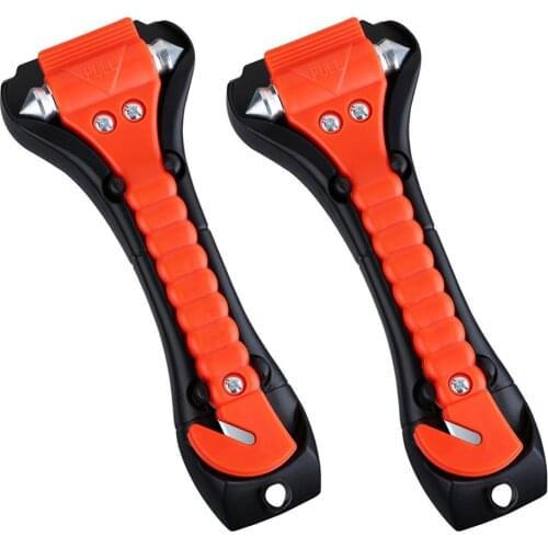 1pc Red Safety Hammer Emergency Escape Tool with Car Window Glass Breaker and Seat Belt Cutter Outdoor Life Saving Survival Kit