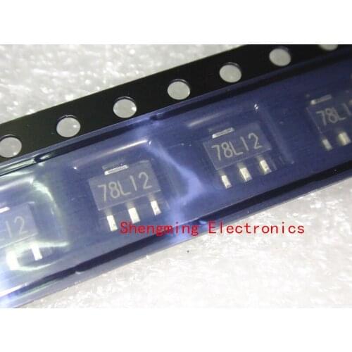 100pcs 78L12 12V SOT-89