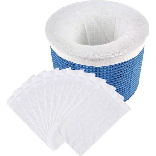 20/30PCS Filter Storage Pool Skimmer Socks Nylon Swimming Pool Filter Socks For Baskets Skimmers White Swimming Pool Supplies