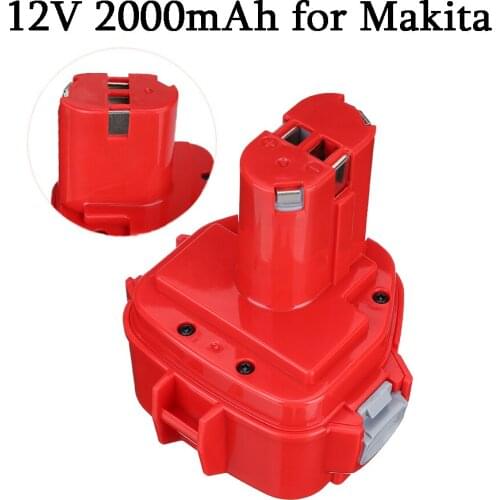 2000mAh 12V Ni-CD 2.0Ah Replacement Power Tool Battery for Makita 12V Battery PA12 1220 1233 1201 1222 1223 1235 192598-2