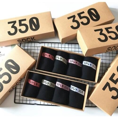 4 Pairs/Box Unisex Women Men 350 Style Socks Breathable Coconut Cotton Casual Sport Girl Socks