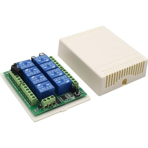 433MHz Wireless Universal Remote Control DC 12V 8CH rf Relay Receiver and 500 meters remote control for Wireless Remote Control