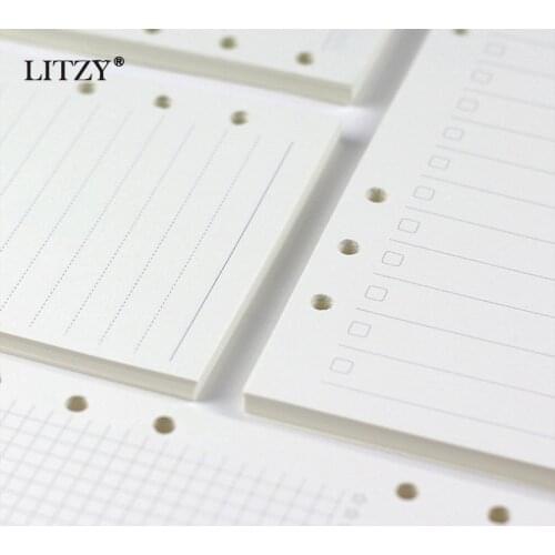 A5/A6 Loose Leaf Notebook Refill Journal Planner Inner Page Inside Spiral Paper 45 Sheet Dairy Weekly Monthly Plan Line Dot Grid