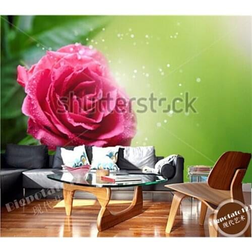 The large mural of roses Wallcoverings for living room sofa TV bedroom background wall decorative wall paper