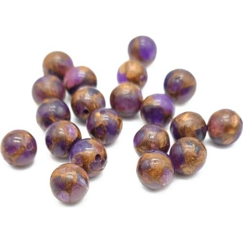 8mm Natural Stone Natural Purple Cloisonne Stone Beads Round Loose Spacer Beads for Jewelry Making Bracelet Necklace Accessories