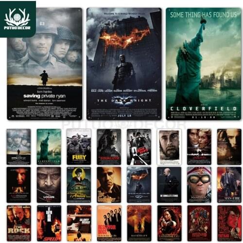 Putuo Decor Movie Metal Posters Plaque Metal Vintage Film Metal Sign Tin Signs Wall Decor for Man Cave Bar Pub Club Decoration