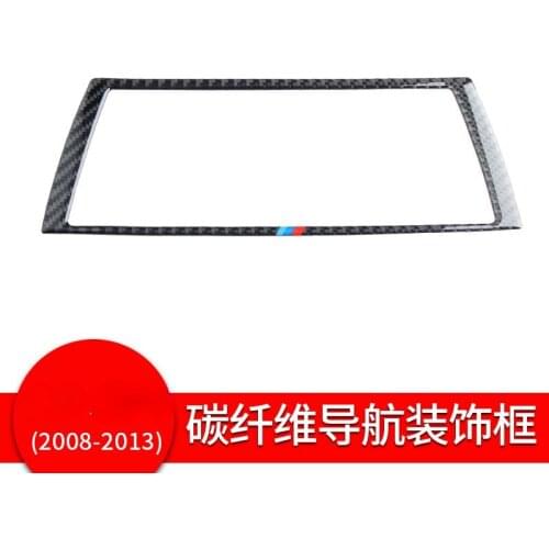 For BWM e70 e71 carbon fiber x5 x6 Navigation decoration frame Interior Accessories Automotive Interior Stickers