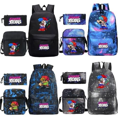 Hot sale Friday Night Funkin Backpack Students School Bag Boys Girls Book Bag 3pcs/set Teens Outdoor Knapsack Mochila Laptop Bag