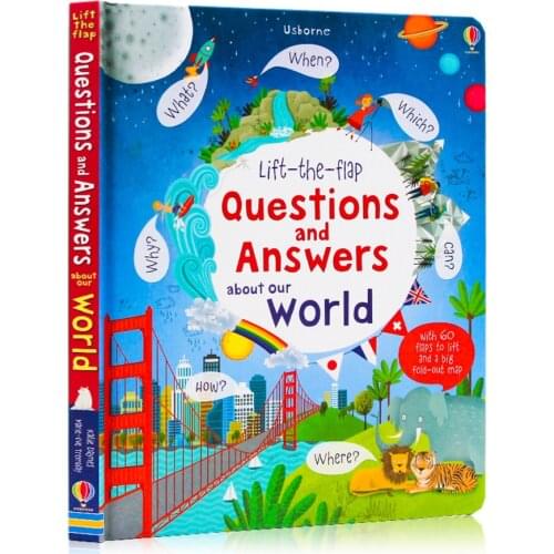 Usborne Lift-the-flap Questions and Answer about Our World 3D Puzzle Card Book Activity Reading Reading Books Kids Toys