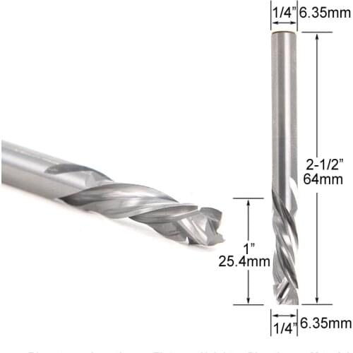 Compression Solid Carbide Spiral Router Bit Two Flute- 1/4“ shank