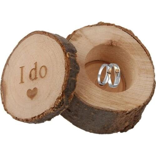 1piece i do Wedding Decorations Ring Box Wooden Ornament Engraved Wooden Wedding Event Party Box Proposal Gift Package Ring Box
