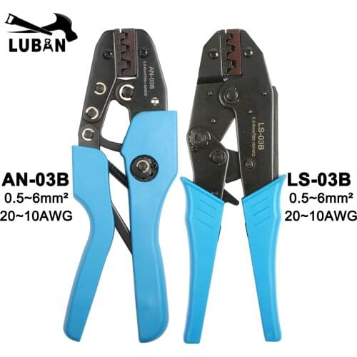 LS-03B AN-03B Open Barrel Terminal Crimping Tool for 0.5-6mm2 non-insulated barrel terminals Ratchet hand crimping tools DIE SET