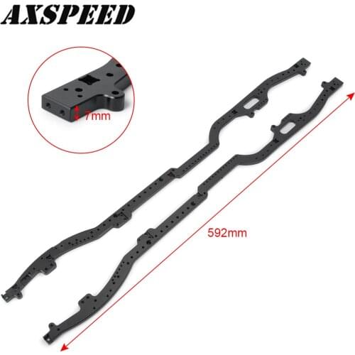 AXSPEED 1Pair Metal Girder Side Frame Chassis Rails for 1:10 RC Crawler AXIAL SCX10 II 90027 90028 90046 90047 Parts