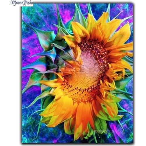 MOONCRESIN 3D Diy Diamond Embroidery Christmas Strange Sunflower Diamond Mosaic Full Diamond Painting Cross Stitch Decoration