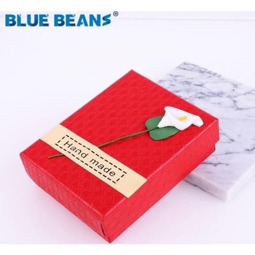 Selling New Square jewelry organizer box Engagement Ring For Earrings Necklace Bracelet Display Gift Box Holder Black red white