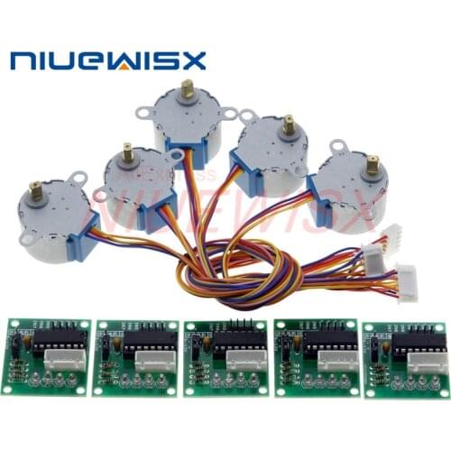 5pcs New Brand 28BYJ-48 DC 5V Reduction Step Motor Gear Stepper Motor 4 Phase Step Motor for arduino Free shipping