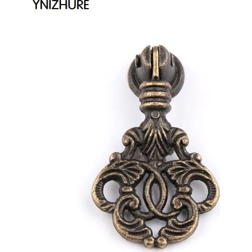 10PCS 53mm Knobs and Pulls for Cabinets Single Hole Door Knob Antique Bronze Alloy Cabinet Wardrobe Drawer Closet Pull Handle