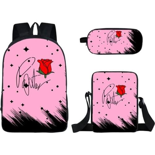 3D Print Payton Moormeier Backpack 3PCS /set PYTN Printed Net Red Mochia 16 Inch School Bags for Teenage Girls Women Travel Bags